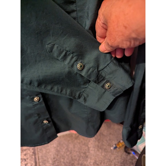 7th Avenue Design Studio‎ New York &Co. Long Sleeves Dress Shirt Dark Green - Picture 3 of 5